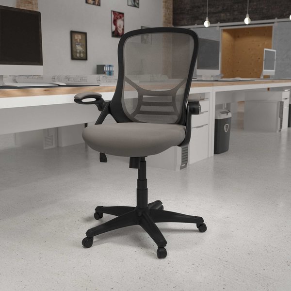 Flash Furniture Office Chair, Mesh, Light Gray HL-0016-1-BK-GY-GG